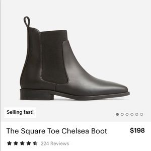 Everlane Brand New Unused Square Toe Chelsea Boot